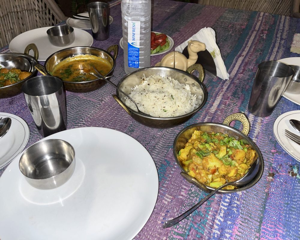 Dinner at our homestay